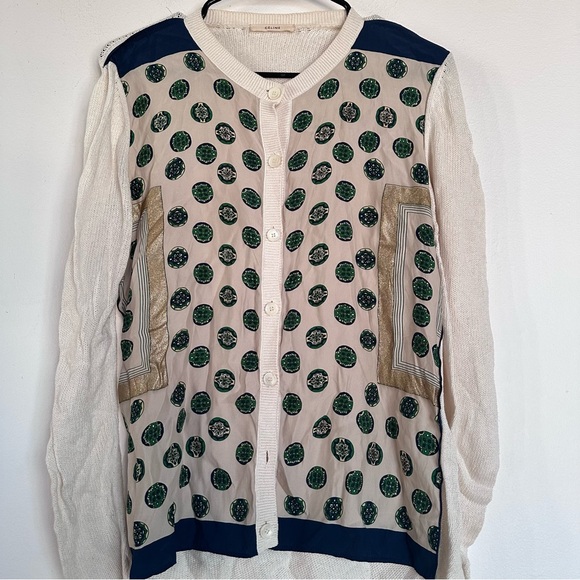 FWRD Renew Celine Silk Cardigan White - Picture 7 of 10